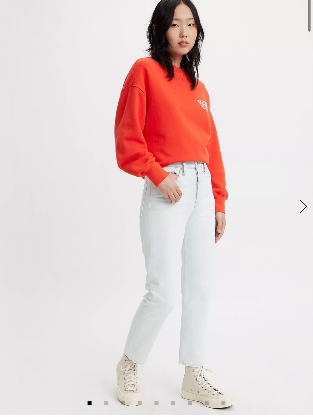 Levi's Wedgie Straight Shes Moody Light Wash No-Stretch Jeans